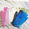 Gants en vinyle jetables gants en PVC bleu clair / blanc / jaune